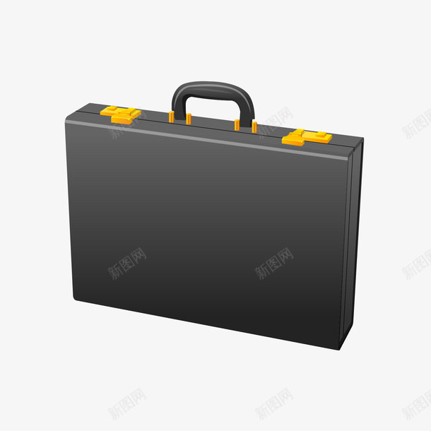 手提公务箱矢量图ai免抠素材_新图网 https://ixintu.com 公务 手提箱 箱子 黑色 矢量图