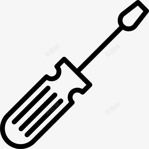 螺丝刀图标png_新图网 https://ixintu.com 器具 工具 工具和用具 维修工具 维修设备 螺丝刀 轮廓