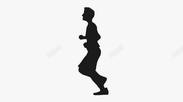健身男生剪影png免抠素材_新图网 https://ixintu.com 矢量人物 跑步人物