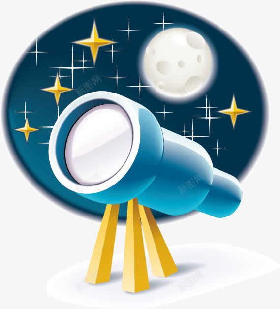 望远镜png免抠素材_新图网 https://ixintu.com 天文望远镜 星空 用亮