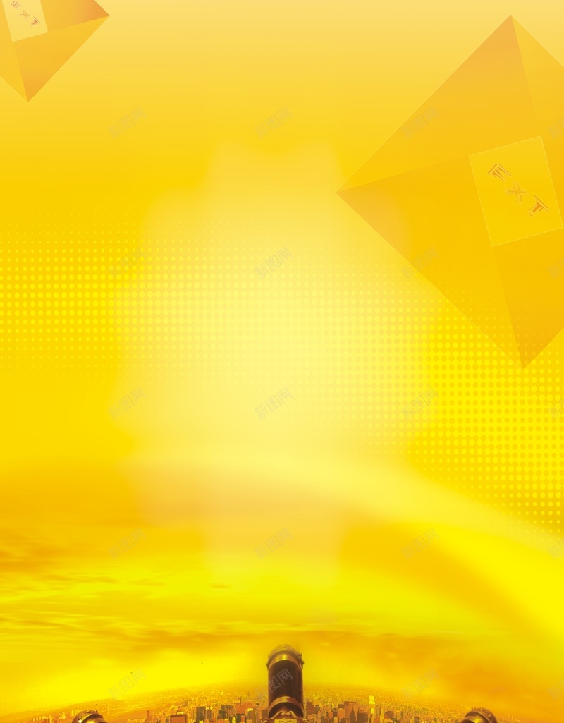 商务黄色楼房背景cdr设计背景_新图网 https://ixintu.com 商务 楼房 科幻 科技 黄色