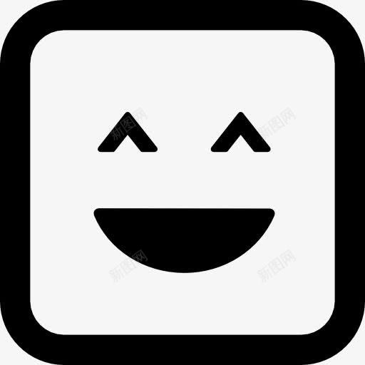 微笑的方脸图标png_新图网 https://ixintu.com 圆形的脸 平方 微笑 快乐 接口 表情平方 面孔