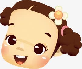 微笑小女孩头部卡通png免抠素材_新图网 https://ixintu.com 卡通 头部 女孩 微笑