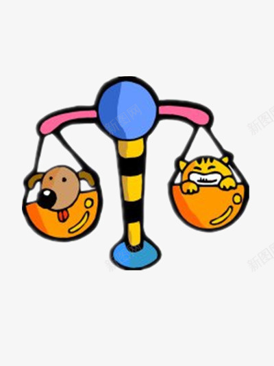 玩耍的锚固png免抠素材_新图网 https://ixintu.com 动物 天平 开心 水平称 玩具