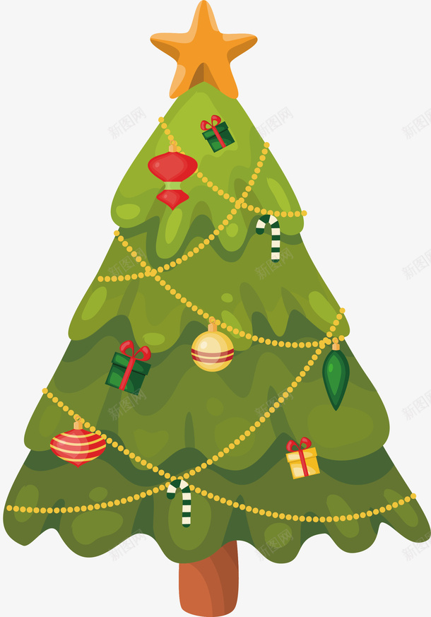精美圣诞树矢量图ai免抠素材_新图网 https://ixintu.com merryChristma merryChristmas 五角星 圣诞树 圣诞节 矢量png 装饰圣诞树 矢量图