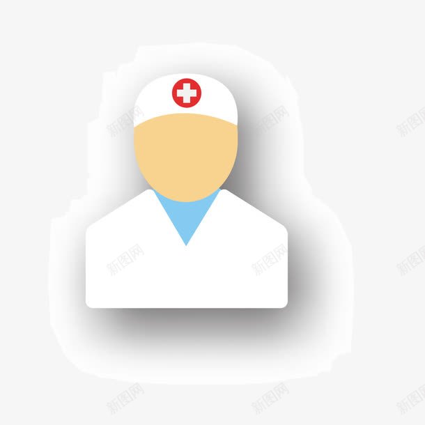 卡通医生png免抠素材_新图网 https://ixintu.com 医生 十字杠 卡通 白大褂