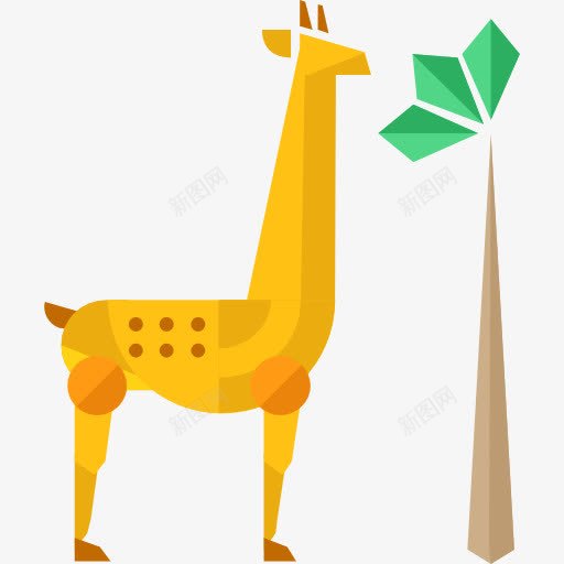 长颈鹿图标png_新图网 https://ixintu.com 动物 动物园 动物王国 哺乳动物 野生动物 长颈鹿