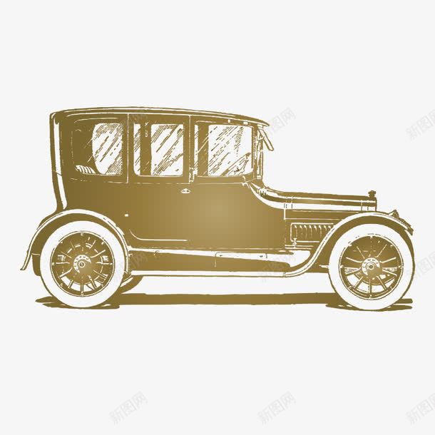 古代车复古车png免抠素材_新图网 https://ixintu.com 交通工具 古代车 复古车 老爷车 车 车子
