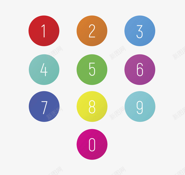 创意数字图标png_新图网 https://ixintu.com 创意 图标 按键 数字