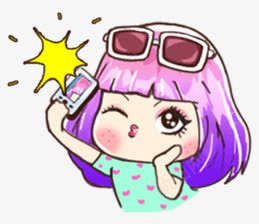 自拍png免抠素材_新图网 https://ixintu.com 人物 动漫 卡通 女孩 自拍