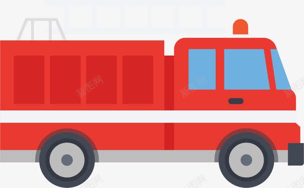 卡通消防车png免抠素材_新图网 https://ixintu.com 卡通 救火 消防警报 消防车 消防队 火灾 火灾报警