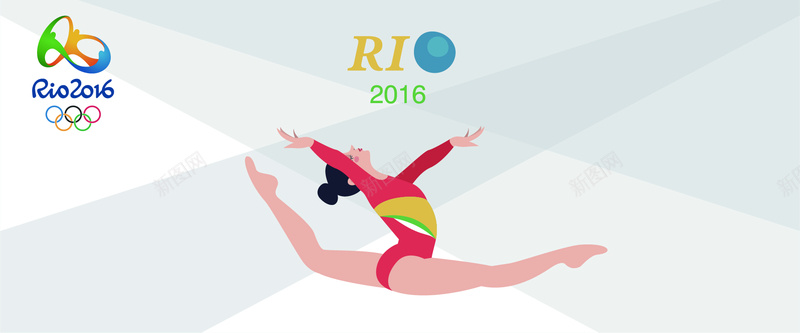 2016里约奥运会运动员背景矢量图背景