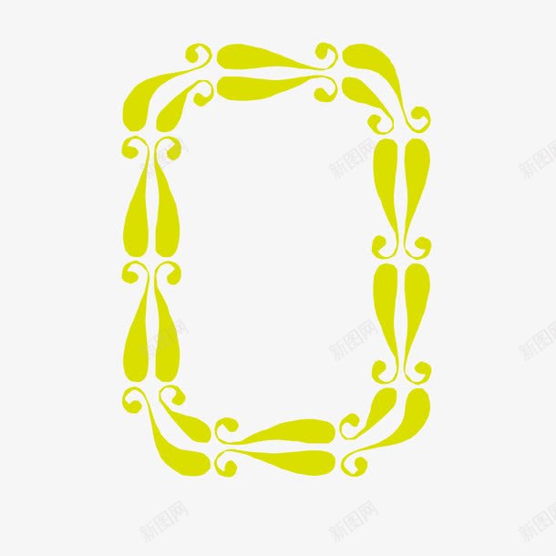 黄色小鱼围绕边框竖框png免抠素材_新图网 https://ixintu.com 围绕 小鱼 竖框 竖边框 边框 黄色