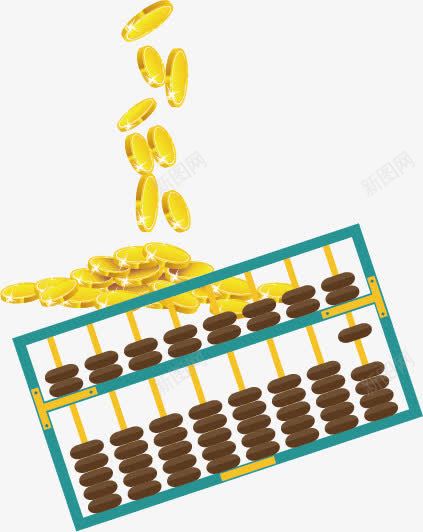 金币算盘png免抠素材_新图网 https://ixintu.com 算盘 金币 金钱