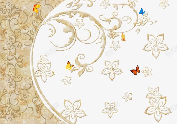 欧式花纹psd免抠素材_新图网 https://ixintu.com 图腾 欧式 纹蝴蝶 花纹 蝴蝶