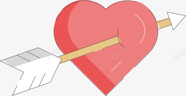 一箭穿心png免抠素材_新图网 https://ixintu.com 一箭穿心 七夕节 爱心 爱情