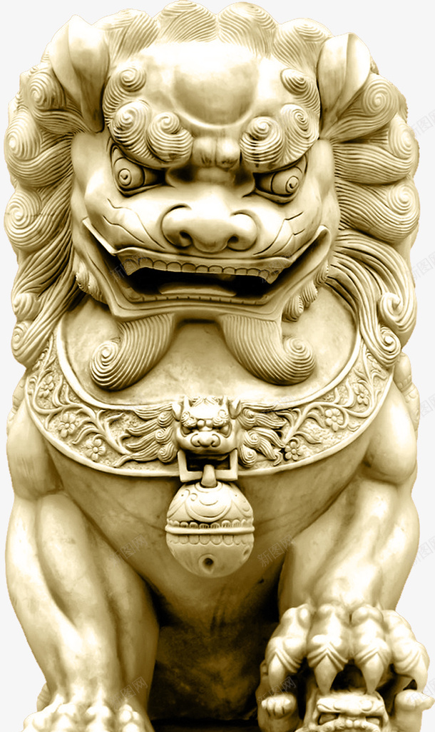 雕塑守卫雄狮凶猛png免抠素材_新图网 https://ixintu.com 凶猛 守卫 雄狮 雕塑