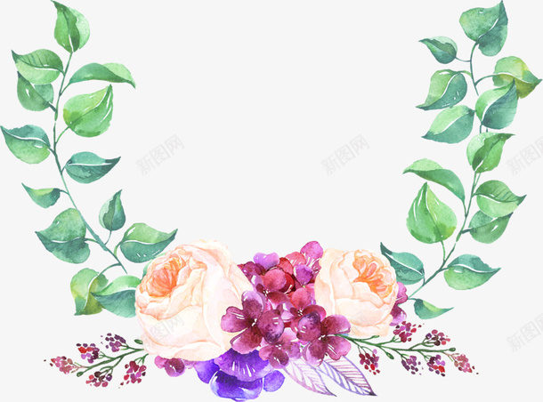 手绘花朵大图png免抠素材_新图网 https://ixintu.com 手绘 水彩 花朵 高清大图