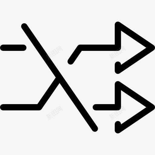 洗牌的箭图标png_新图网 https://ixintu.com 右箭头 多媒体播放器 多媒体选项 方向 箭头 音乐播放器