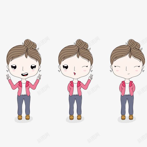 做剪刀手的美女png免抠素材_新图网 https://ixintu.com 剪刀手 卖萌 可爱 美女