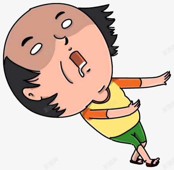 秃头的卡通人物png免抠素材_新图网 https://ixintu.com 人物 人物卡通 卡通人物 头发 秃头 秃头男 稀少