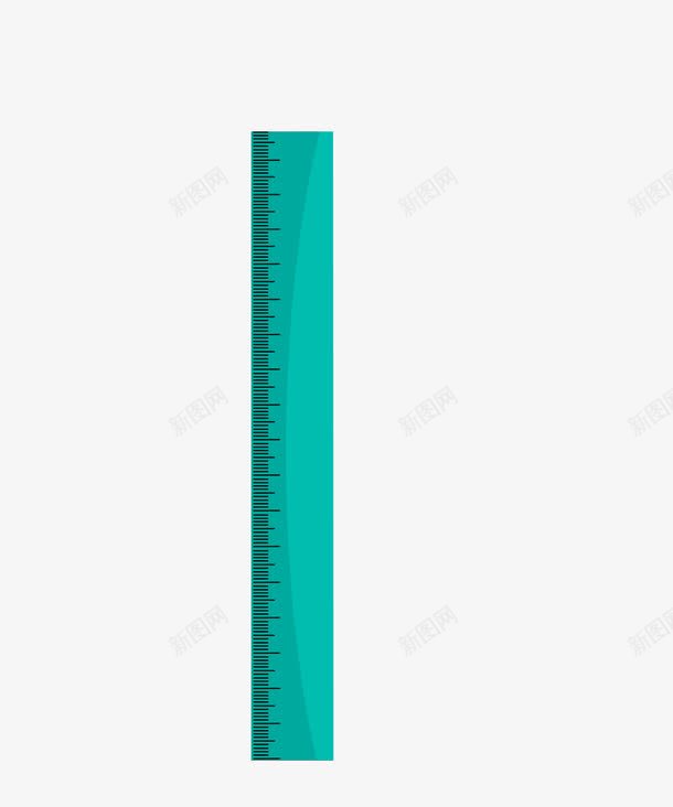 蓝色尺子psd免抠素材_新图网 https://ixintu.com 办公工具 卡通 学习 尺子 蓝色