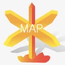 方向标图标png_新图网 https://ixintu.com 图标 地图 地图方向标 方向标 橙色