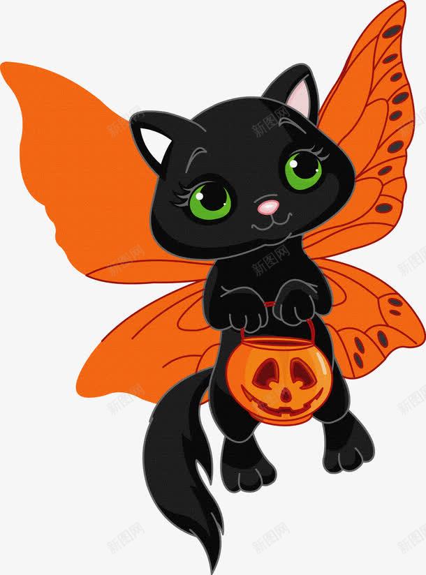 精灵猫png免抠素材_新图网 https://ixintu.com 万圣节 童话 精灵 魔法