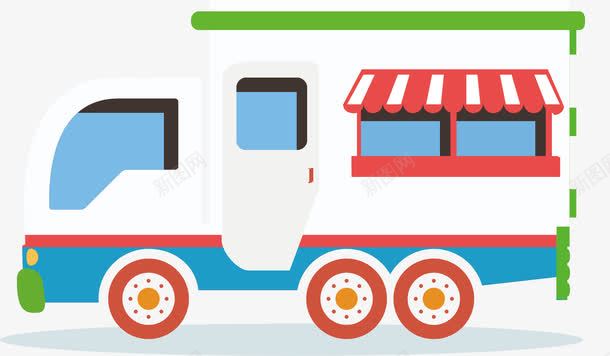 手绘房车png免抠素材_新图网 https://ixintu.com 休旅车 创意 卡通 卡通露营车 彩色图 房车 手绘图 漫画 简单