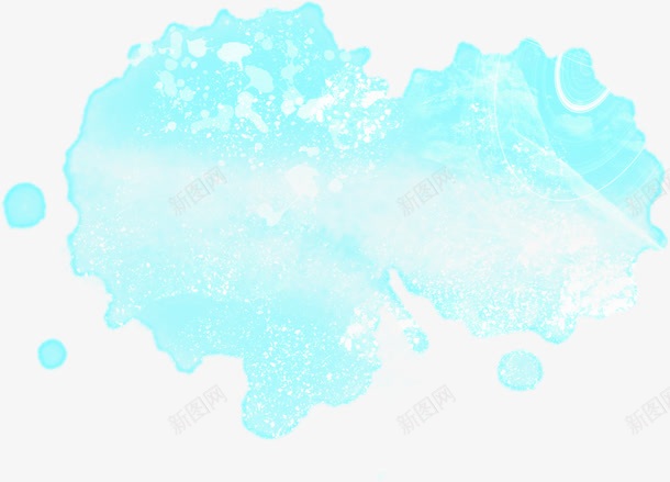 蓝色动感彩墨png免抠素材_新图网 https://ixintu.com 动感 素材 蓝色