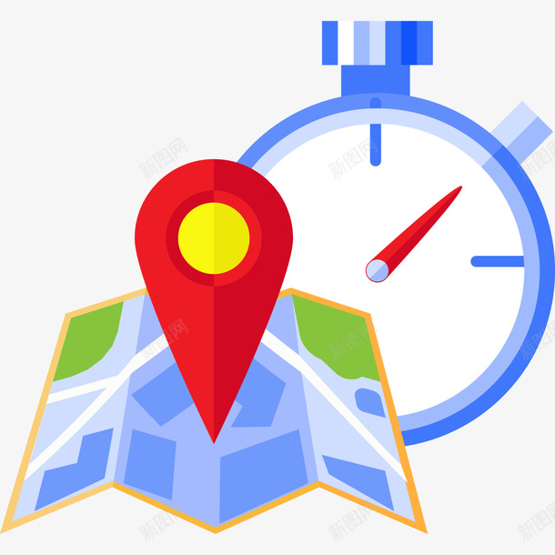 物流蓝色地图表卡通图标png_新图网 https://ixintu.com 卡通 地图表 物流 蓝色