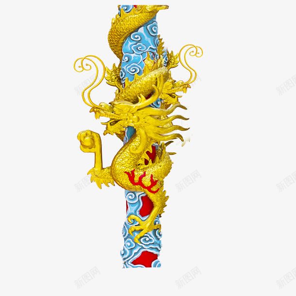 柱子png免抠素材_新图网 https://ixintu.com 中国风 柱子 雕塑 龙