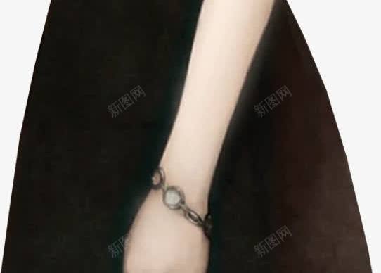黑裙长发女孩png免抠素材_新图网 https://ixintu.com 女孩 长发