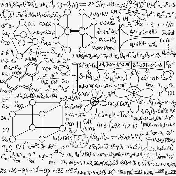 漂浮化学笔记矢量图eps免抠素材_新图网 https://ixintu.com 化学笔记 教育 漂浮 矢量图