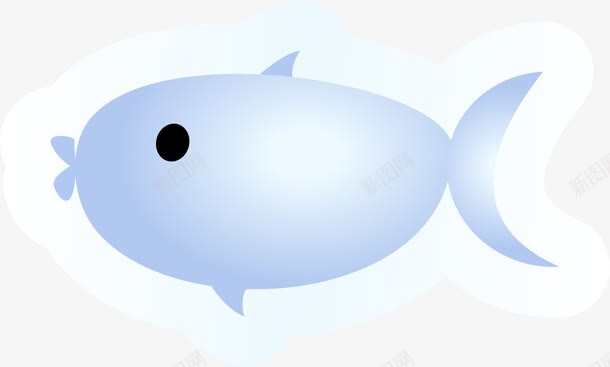 手绘蓝色小鱼png免抠素材_新图网 https://ixintu.com 嘴唇 小清新 小鱼 尾巴 手绘 眼睛 简约 蓝色