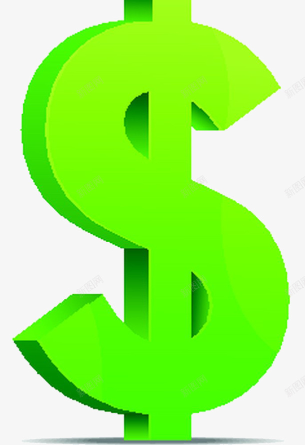 绿色金钱标志矢量图eps免抠素材_新图网 https://ixintu.com 图片 绿色 金色 矢量图