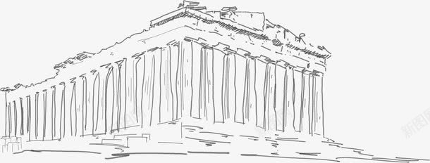 素描艺术建筑场景png免抠素材_新图网 https://ixintu.com 场景 建筑 素描 艺术