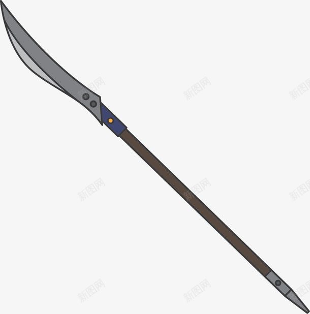 手绘彩色尖锐的大刀png免抠素材_新图网 https://ixintu.com 中国兵器 大刀 尖锐物体 彩色兵器 手绘兵器 手绘风格 金属兵器