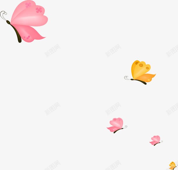 手绘蝴蝶背景矢量图ai免抠素材_新图网 https://ixintu.com AI 动物 卡通 底纹 手绘 漂浮 红色 背景 花纹 蝴蝶 矢量图