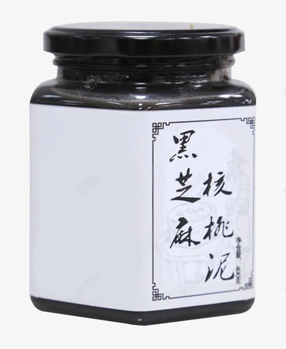 黑芝麻核桃泥png免抠素材_新图网 https://ixintu.com 产品实物 核桃泥 现磨 罐装 美味 速溶 黑芝麻糊