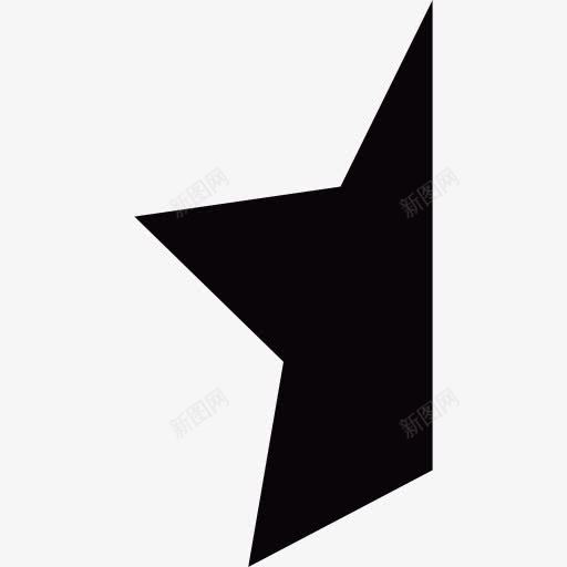 半星图标png_新图网 https://ixintu.com 形状 星型 星型图案 星星的轮廓剪影