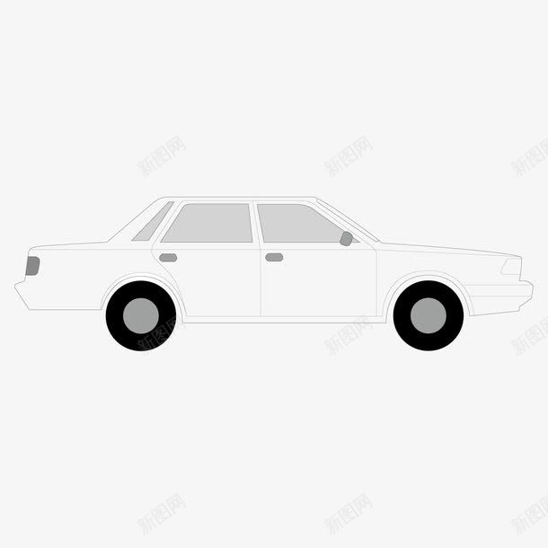 白色商务小轿车png免抠素材_新图网 https://ixintu.com 商务 小轿车 白色 白色商务