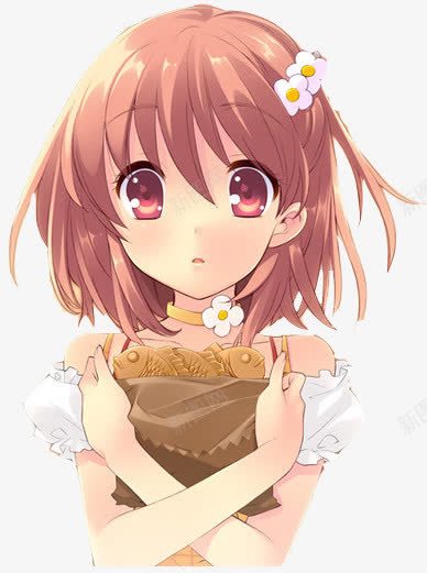 卡通吃饼干的女孩png免抠素材_新图网 https://ixintu.com 卡通 卡通饼干 女孩 饼干