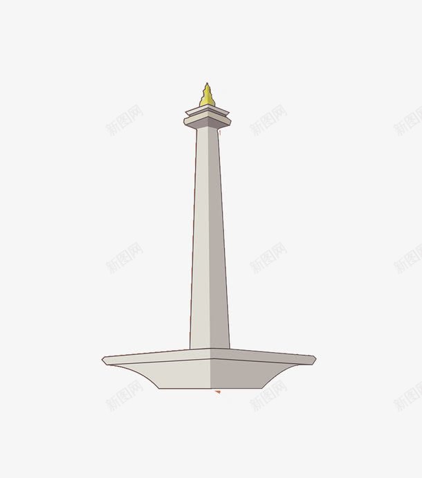 卡通手绘纪念碑图png免抠素材_新图网 https://ixintu.com 建筑物 标志性建筑物 纪念碑 装饰物 解放碑