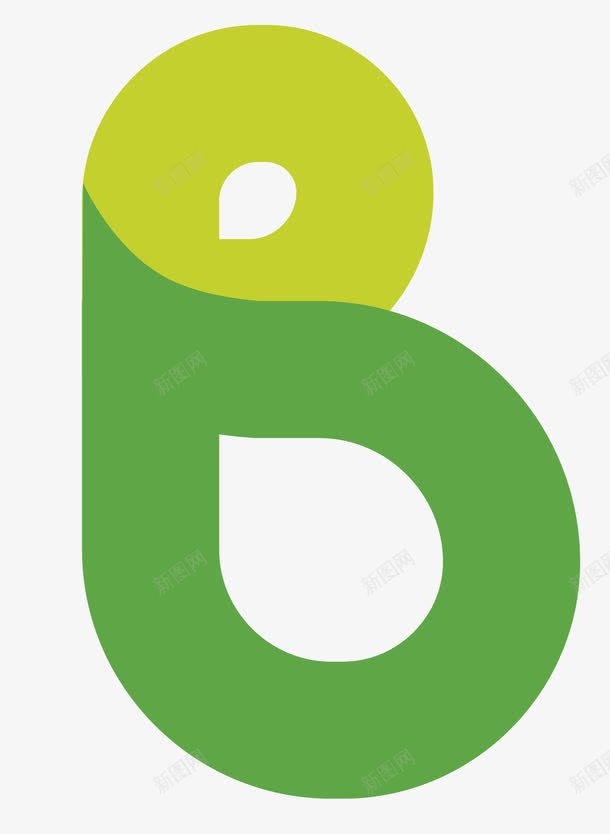com logo logo设计 创意字母 商标 字母 字母b 标志 绿色 绿色字母b