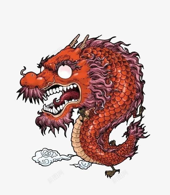翻白眼的龙png免抠素材_新图网 https://ixintu.com 卡通龙 手绘龙 翻白眼 龙