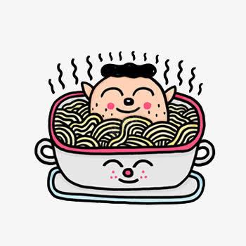 一大碗面条png免抠素材_新图网 https://ixintu.com 可爱 头 手绘 热气 碗 面条