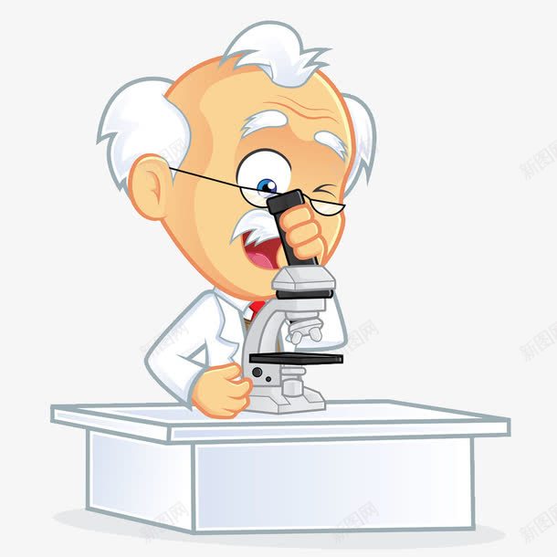 观察显微镜的医生png免抠素材_新图网 https://ixintu.com 医生 显微镜 老医生