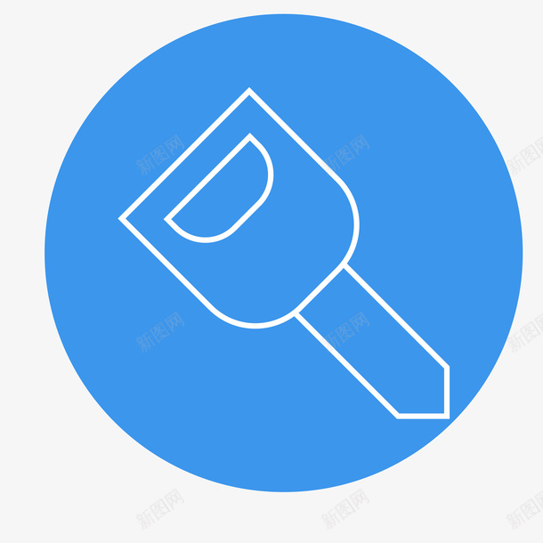 钥匙蓝色图标矢量图ai_新图网 https://ixintu.com 卡通 图标 工具 钥匙 矢量图