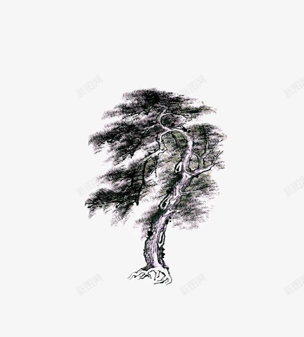 水墨画装饰png免抠素材_新图网 https://ixintu.com 小树 水墨树 水墨画 矢量装饰 装饰
